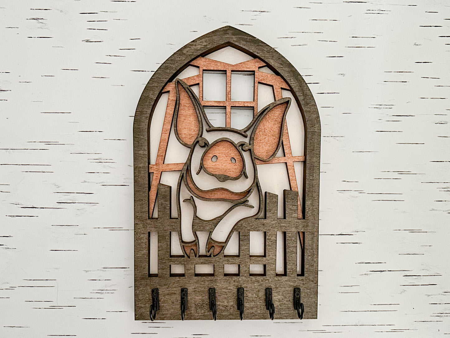 Arch Key Hanger Pig