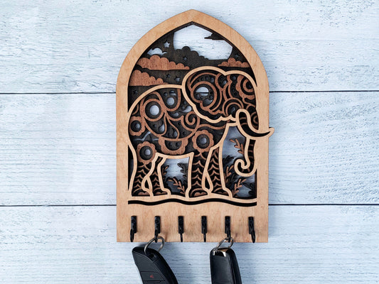 Arch Key Hanger Elephant Decorative